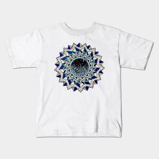 Blue Mountain Mandala Kids T-Shirt